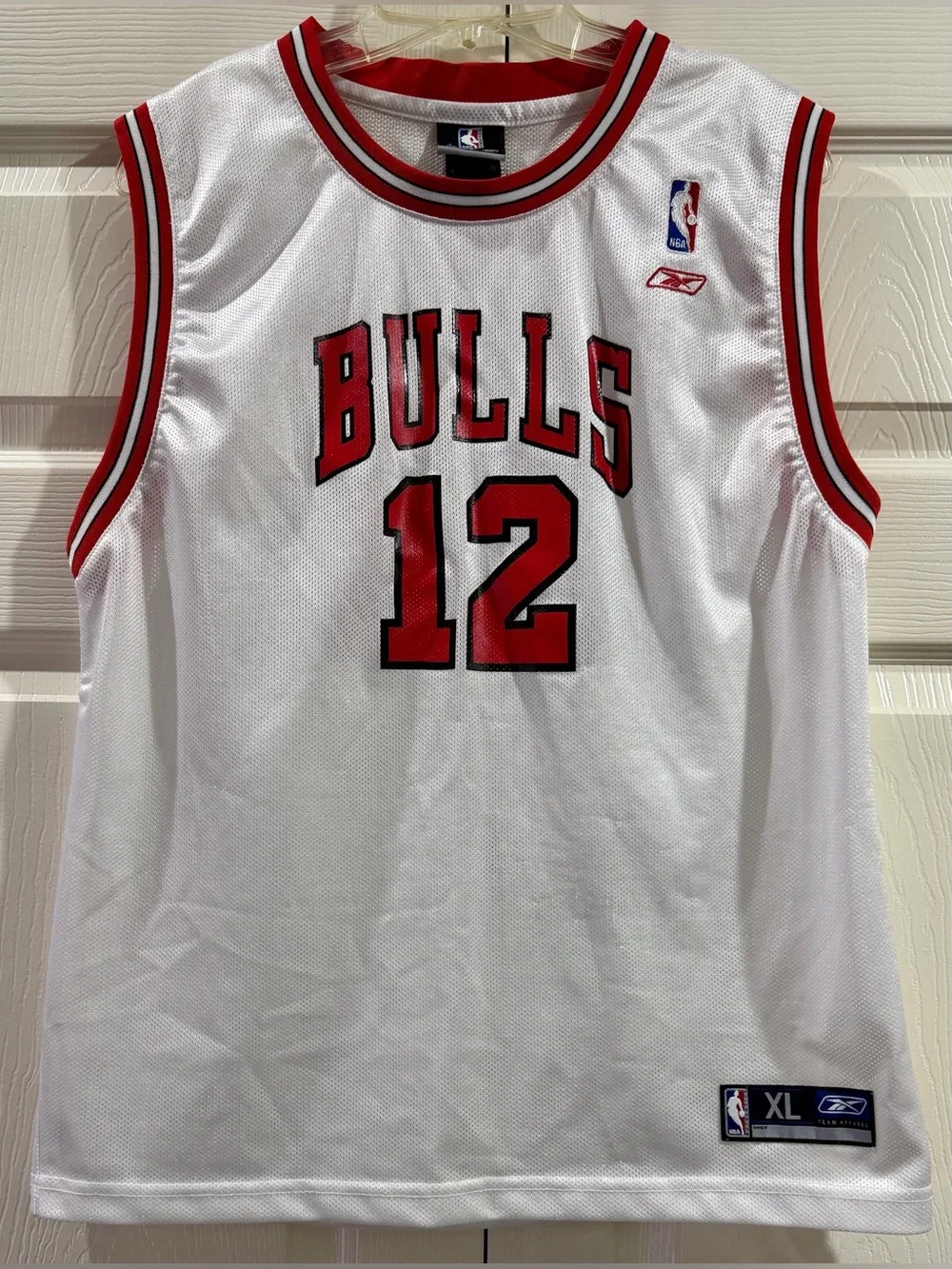 Vintage Kirk Hinrich Chicago Bulls Jersey Boys Size XL White NBA